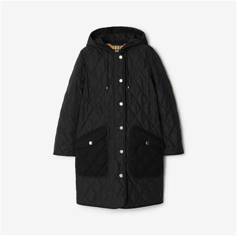 burberry 40725201|Quilted Thermoregulated Coat in Black .